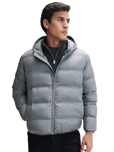 Image of XYXX Unisex Ultra-Warm Puffer Jacket | Heavy Winter Jacket For Men|Solid Long Sleeves Hooded Neck Jacket - Regular Fit | Bomber jackets With Pockets