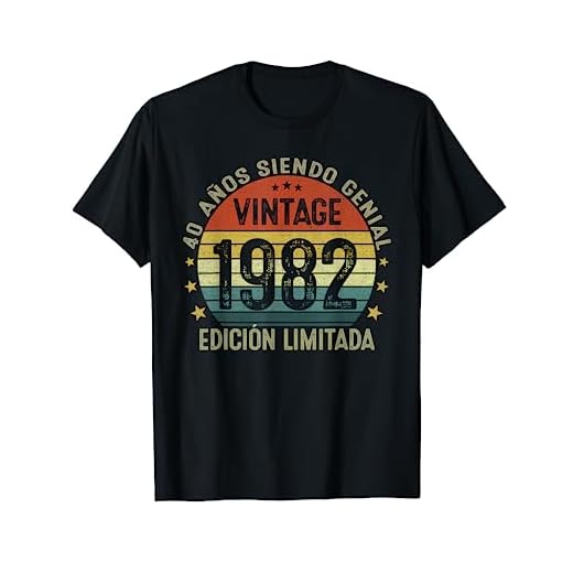 40 Años Cumpleaños Hombre Mujer Vintage 1982 Hecho En 1982 Camiseta
