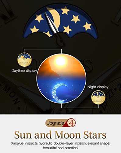 OLEVS Mens Automatic Watches Skeleton Mechanical Self Winding Luxury Fashion Dress Wrist Watch Luminous Waterproof