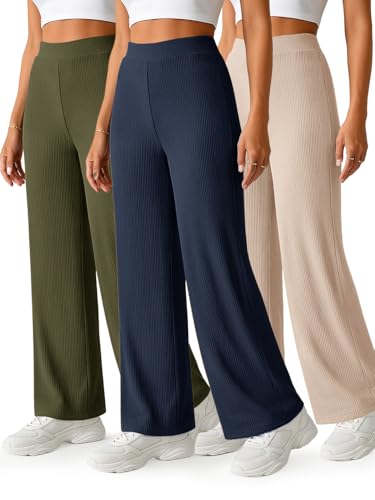 Pantalon évasé taille haute Preneum lot de 3 pour femme