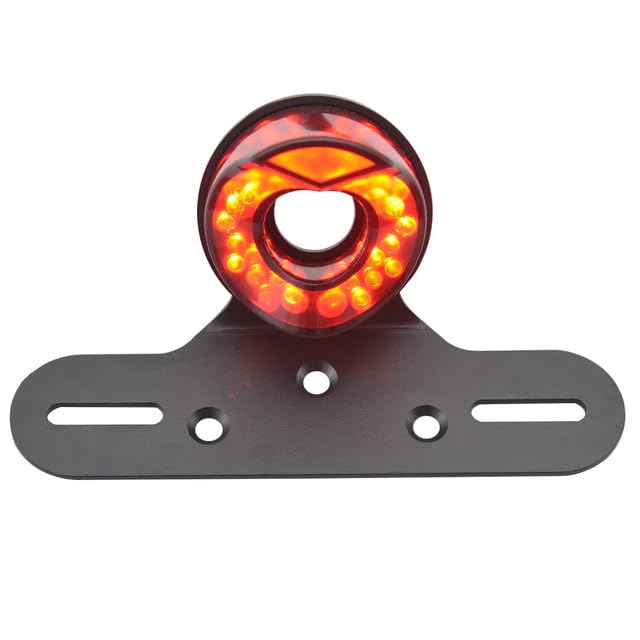 Asryd Universal Modified Rear Tail Lamp Brake Lamp Round LED Integrated Tail Light Brake Light Motorbike LED (12 V, 5 W) (Universal For Bike, Pack of 1)