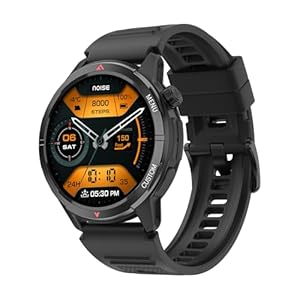 Noise Endeavour 2 Rugged Smart Watch – 1.46″ AMOLED Display, Built-in GPS, ABC Sensors, Up to 7-Day Battery, 5ATM Water Resistance, AI, Strava Integration, for iOS & Android (Jet Black)