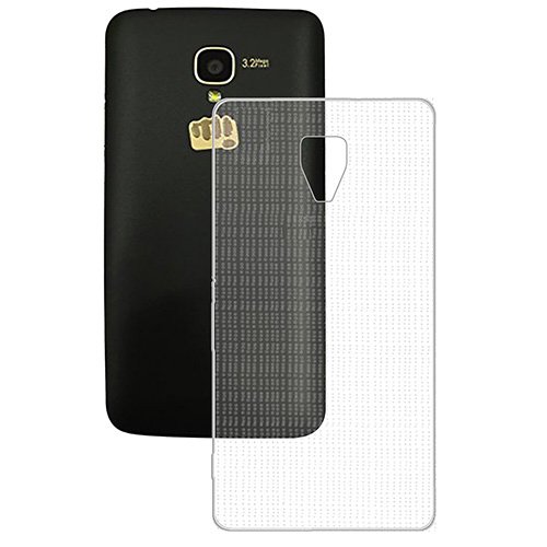 Image of Crystal Clear Back Case for Micromax Bolt Q325 | Raised Bumps for Camera & Screen Protection | Clear Soft Silicone Back Case Cover for Micromax Bolt Q325 (TPU | Transparent)
