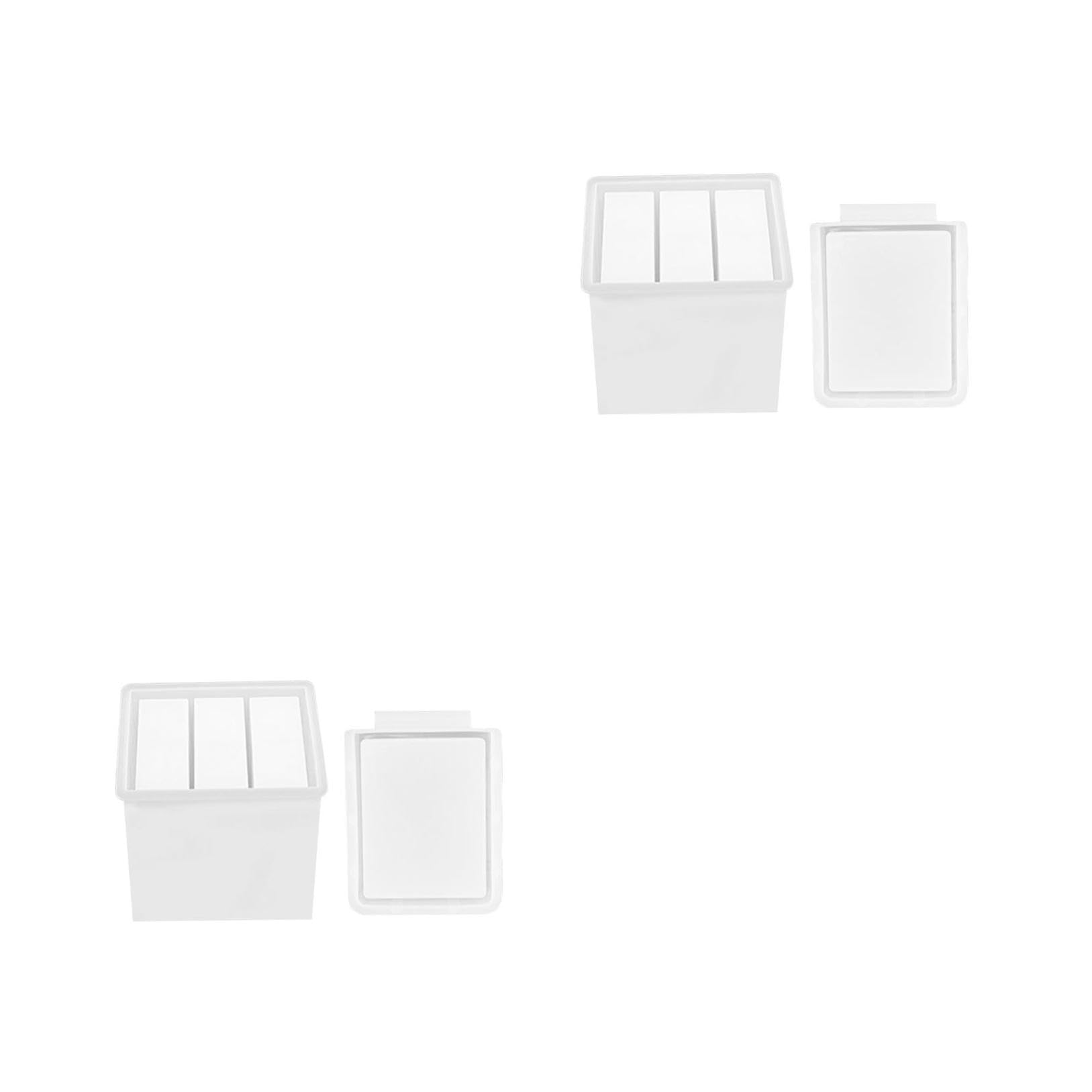 Gadpiparty 2 Set Stampo Silicone per Fai da Te Modello per Scatola Organizzatrice con Silicone Resistente e Flessibile per Creazioni Artigianali e Decorazioni