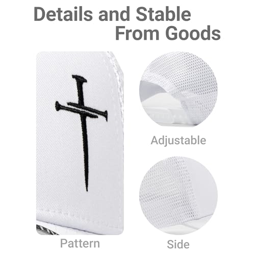 Image of Christian Hats for Men Women,Jesus 3 Nail Cross Hat Christian Religious Gifts for Birthday /Christmas