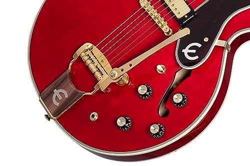 Epiphone Sheraton 150th Anniversary Cherry – Guitare Semi Acoustique - Les Beatles, Paul McCartney, John Lennon, RIngo Starr, George Harrison Epiphone Sheraton 150th Anniversary Cherry - Guitare Semi Acoustique – Image 4