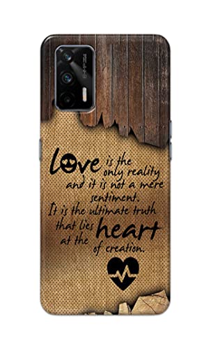 Image of PRINTFIDAA Love is The Only Reality and It is Not Mere Sentiment Printed Designer Hard Case for Realme GT 5G, Realme Q3 Pro 5G Back Cover -(e) RPM1010