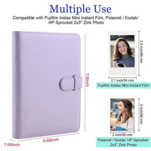 Frankmate 256 Pockets Mini Photo Album for Fujifilm Instax Mini Camera, Leather Photo Album Bookshelf Picture Album Book Simple Design - Image 3