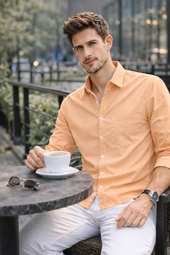 Image of Ben Martin Shirt for Men | Regular Casual Shirts for Mens' | Men's Casual Shirt's Slim Fit | Full Sleeve Cotton Shirts for Men's | Solid Shirt's for Mens Stylish | Formal & Casual Office Wear Shirts