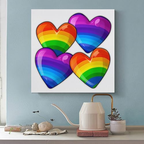 Toile gay Pride abstraite pour salon et chambre moderne