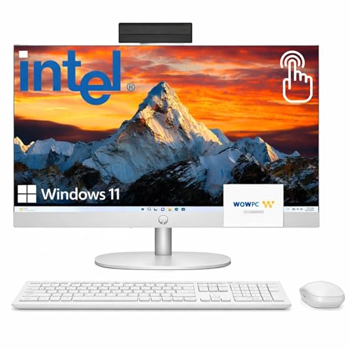 Image of HP 24 23.8 inch FHD Touchscreen All-in-One Desktop Computer for Office, 13th Gen Intel Core i5 CPU (Beats i7-1250U), 8GB RAM, 512GB PCIe SSD, HDMI, Wi-Fi, Business AIO, Wireless KB&Mouse, Win 11