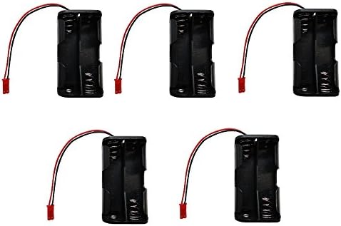 Apex RC Products Soporte de batería AA de 4 celdas con conector JST, paquete de 5 unidades 2930