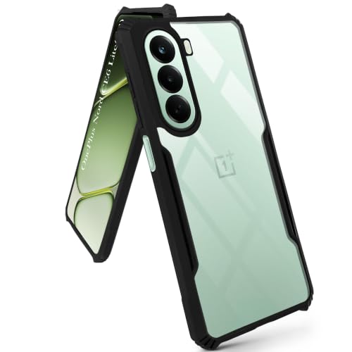 Image of Jkobi Hybrid Back Cover Case for OnePlus Nord CE 6 Lite (Shockproof with Polycarbonate Clear Panel | Professional Black)