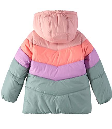 OSHKOSH B'GOSH Girls' Perfect Colorblocked Heavyweight Jacket Coat (14/16, Pastel Multicolor)3