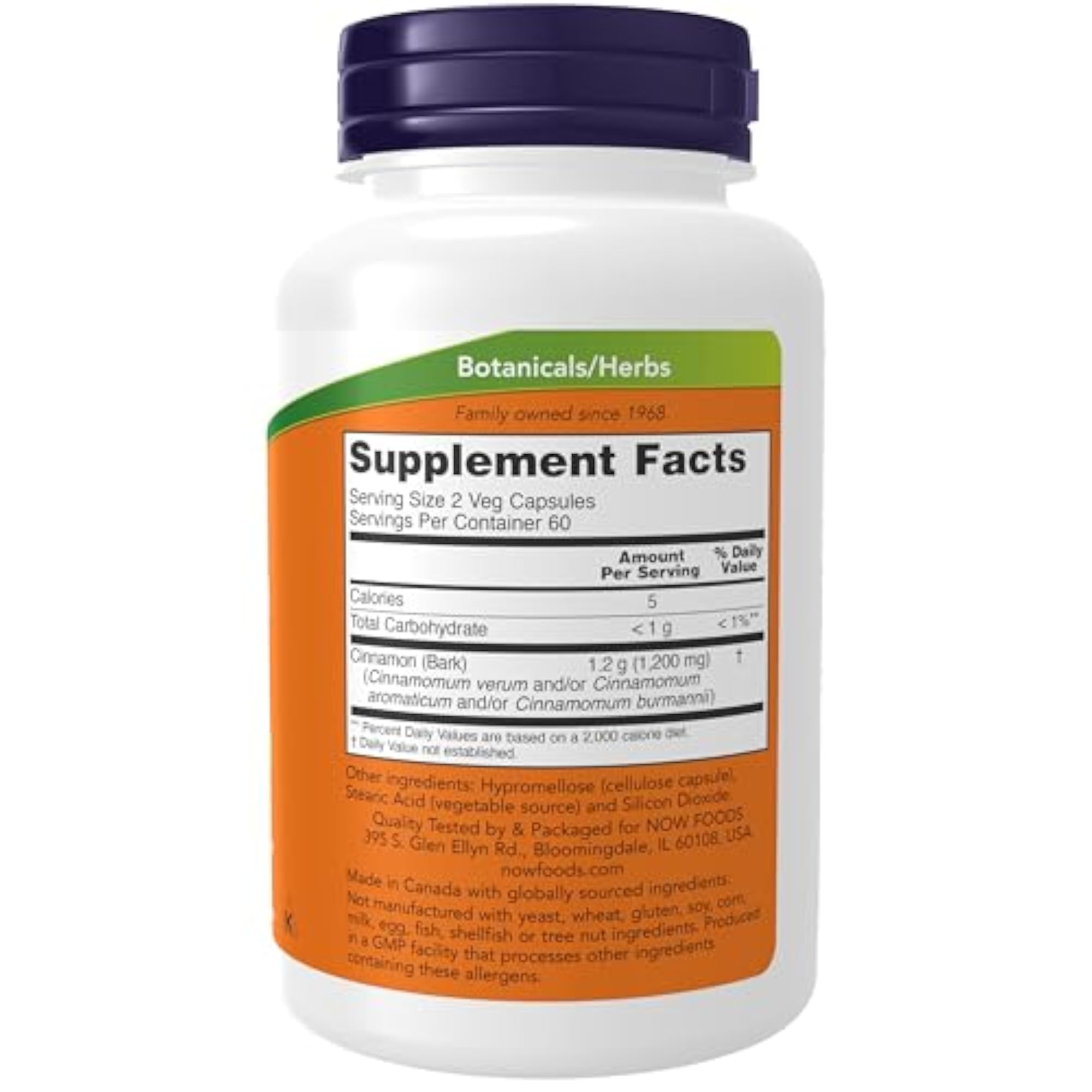 Cinnamon Bark, 600 mg, 120 Capsules