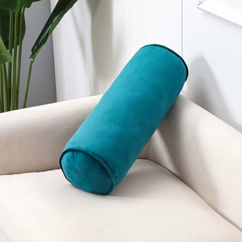 GUAKK Rundes Stützkissen mit abnehmbarem, waschbarem Bezug und verstecktem Reißverschluss, 50 cm x 18 cm, hautfreundliche Nackenrolle für Nacken, Rücken und Knie, Massage-Yoga-Kissen (blau) GUAKK Rundes Stützkissen mit abnehmbarem, waschbarem Bezug und verstecktem Reißverschluss, 50 cm x 18 cm, hautfreundliche Nackenrolle für Nacken, Rücken und Knie, Massage-Yoga-Kissen (blau)