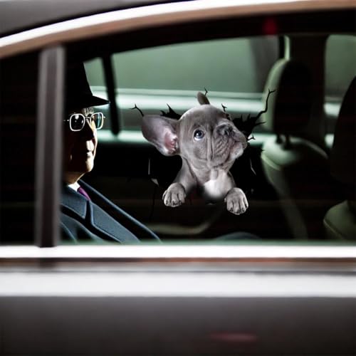 Image of Vinyl Dog Stickers - French Bulldog Car Decals for Women & Dog Lovers