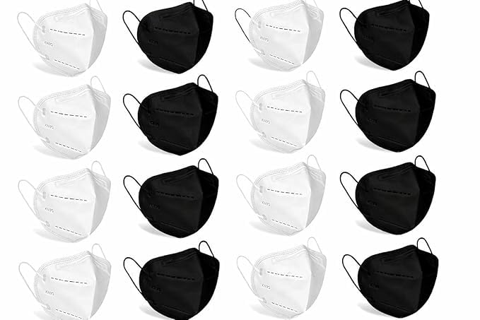 The Divine Exports Reusable and Washable N95 Face Mask White and Black Combo ISO and CE Certified Comfortable Fit for Adults (30 Pcs)