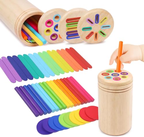 Image of Hop N Play Montessori Toys for 2 3 4 Years Old, 3 in 1 Educational Sensory Color Sorting Toys for Toddlers 1-3 Fine Motor Skills Preschool Learning Activities, 2 3 4 Year Old Girls Boys Birthday Gifts