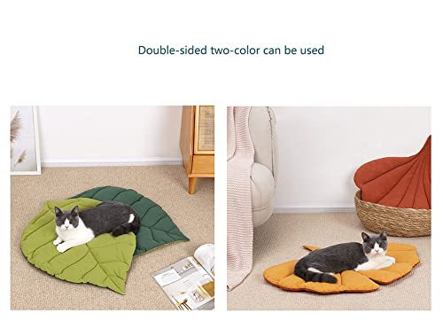 Ginkgo Biloba Mat,Pet Mat For Dog Cat With Leaf Shape, Double-Sided Leaves Cat Puppy Cushion,Soft Cotton Portable Camping Travel Pet Mat For Cats And Small Medium Dogs (Color : Ginkgo Biloba) #TOP5