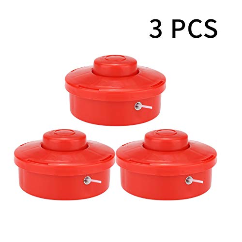 Wifehelper Universal Grass Trimmer Heads Plastic Replacement Garden Mower Brush Cutter Head 3Pcs
