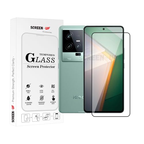Image of ScreenUp Tempered Glass For vivo iQOO 11 - Ultra Clear, 9H Scratch Resistant, Full Coverage, Easy Install Screen Protector