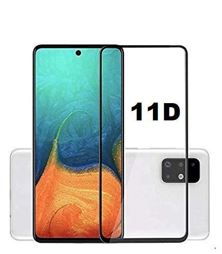 Image of Tempered Glass Screen Protector Compatible For Samsung A51 Full Screen Coverage (Except Edge to Edge) and Free Complete Easy Installation kit.