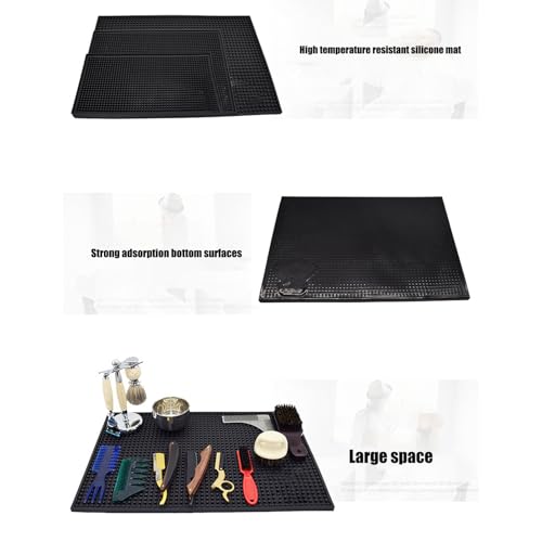 Tapis de tondeuse et coussinets antidérapants pour ciseaux de coiffeur