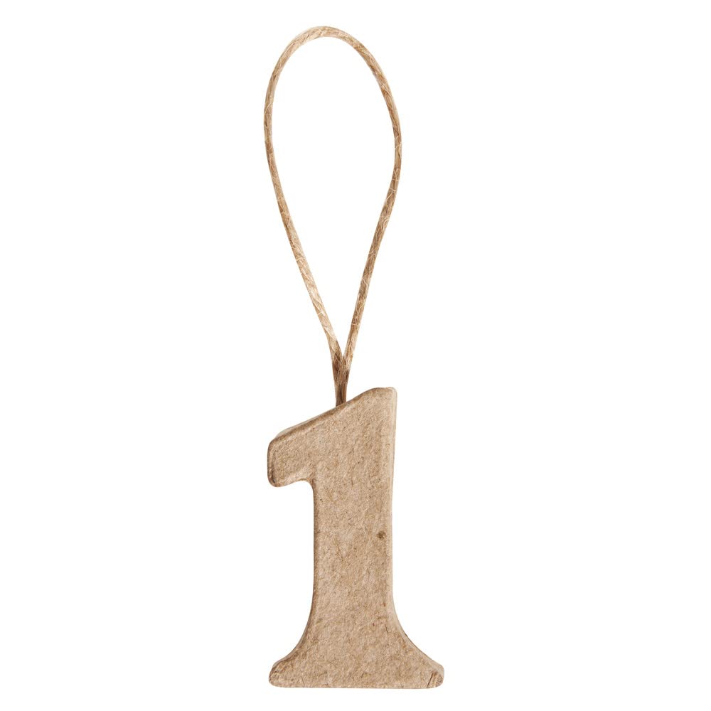 RAYHER 67102000 Pappmachã © Numbers 1 – FSC 100% Recycled 4x2,2x1 cm with H