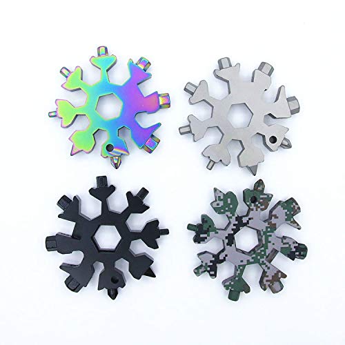 18-in-1 Multi herramienta copo de nieve,llavero multiherramienta(4 Pack)