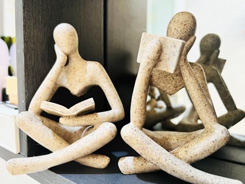 2 Piezas Estatuas Decorativas Pensador de Resina miniatura 6