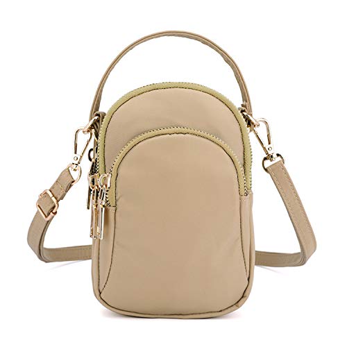 Tavie Bolsos Cruzados Para Mujer Cruzado Para Teléfono Mmóvil Bolso De Mano Pequeño Y Compacto Bolsos Para Pasaporte Cartera Shoppers Y Bolsos De Hombro Para Mujeres Niñas Señoras Beige