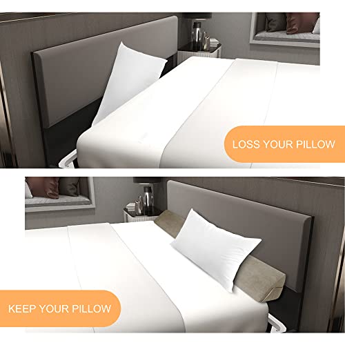 Aurako King Size Bed Wedge Pillow Headboard Pillow Mattress Wedge Bed Gap Filler Triangle Back Cushion Memory Foam Wedges Body Positioners For Sleeping Body Lumbar Backrest Reading Bolster Pillow #TOP1