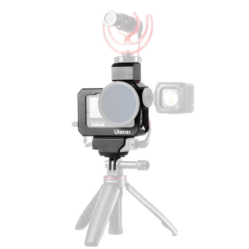 ULANZI Vlog Cage G9-5 - kompatybilny z GoPro Hero 9 Black - Metalowa obudowa z adapterem filtra i uchwytem na zimne buty