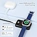 Galeces 3000 mAh Kabelloses Tragbares Ladegerät Für Apple Watch 2-in-1 Magnetisches Ladekabel Smartwatch Travel Wireless Charger Mini Keychain Powerbank Für Iwatch10/9/8/7/6/5/4/3/2/SE... (Black)
