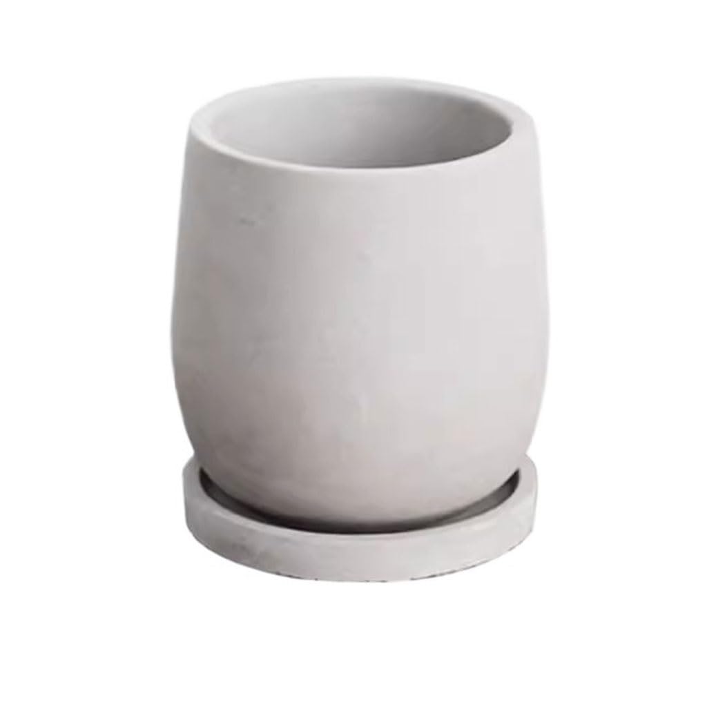 GELASIGE Flower Pots Retro Cement Flower Pot Simple Atmosphere Large Flower Pot Large Flower Pot For Planting Flowers And Trees Outdoor Flower Pots