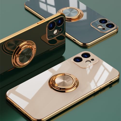 Coque silicone iPhone XS vert clair souple avec bague