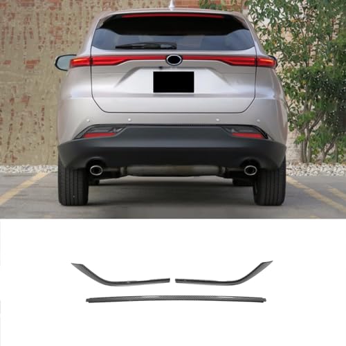 ZUNEIGUNGトヨタ 新型 ハリアー 80系 Sグレードリアバンパー アンダー ガーニッシュ新型Toyota Harrierに適合 設計外装 パーツ アクセサリーABS 樹脂製3枚【カーボン調】