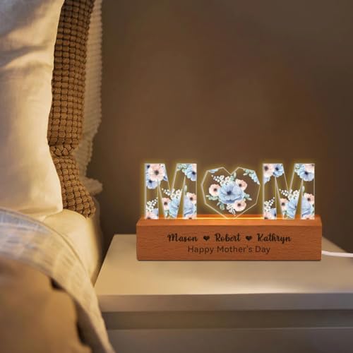 Lámpara de Mesa LED Acrílica Personalizada para Mamá miniatura 6