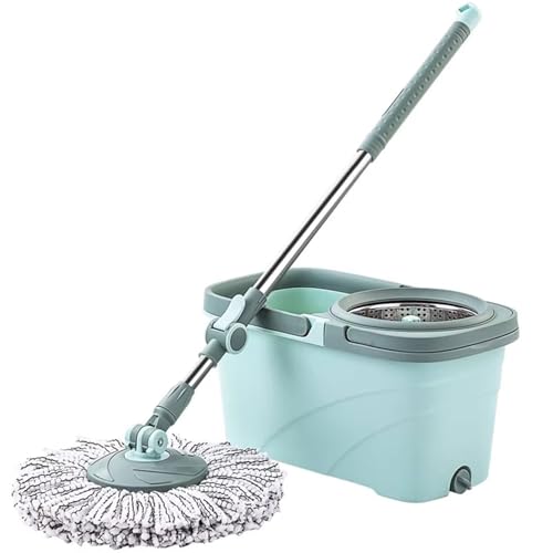Sistema de cubo de fregona giratorio con cesta protectora desmontable 2