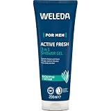 Weleda Bio For Men 3in1 Duschgel Shampoo Männer Active Fresh, Naturkosmetik Duschgel Männer, Duschgel für Gesicht, Körper, Haar, mit Eukalyptus und Vetiver Duft, vegan, 200 ml