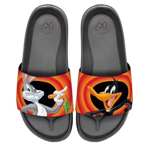 Popfunk Looney Tunes Bugs Daffy Pair Unisex Adult Slides Adjustable Flip Flop Sandals Officially Licensed Hypd Slydr Switch™