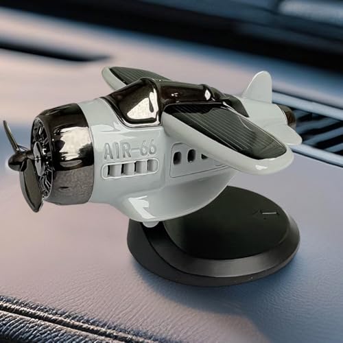 SageFurned Elica rotante ad energia solare, ornamento da combattimento per auto, con rilevamento della luce, decorazione con movimento oscillante, materiale ABS, compatibile con la maggior parte dei