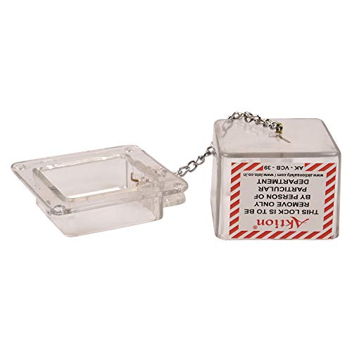 Image of Mini Electrical Panel Lockout AK-VCB-39A Lock and hold, White (Pack of 5)