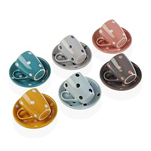 Versa, set 6 piezas cafe kiara, linea servicio de mesa, tazas