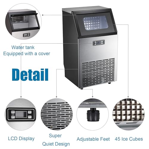 Antarctic Star Z5845A Commercial Ice Makers Machine Stainless Steel Makers 100 Lbs Of Ice Per 24H thumb #6