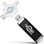 ThePhotoStick® Omni 128GB USB Flash Drive & Memory Stick – Automatic Photo & Video Backup for iPhone, Android, Mac & PC – Multiport Connection to Easily Store & Transfer Files