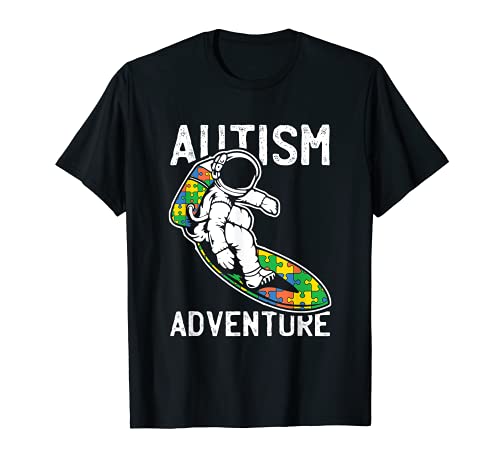 Astronauta Surfing Autismo Concienciación Regalos Para Niños Autistas Camiseta