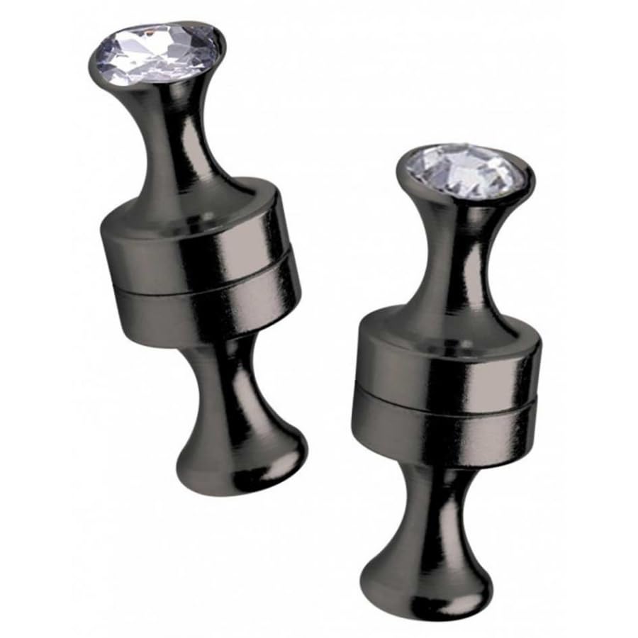 Pinces pour tétons magnétiques Strass Pins Noires x2