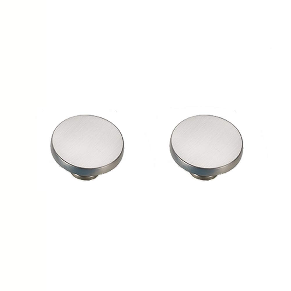 Dreneco 2 Pack Door Knobs Drawer Knobs Cupboard Knobs Drawer Handles Cupboard Handles Cabinet Pulls (Single Hole, Brushed Chrome)